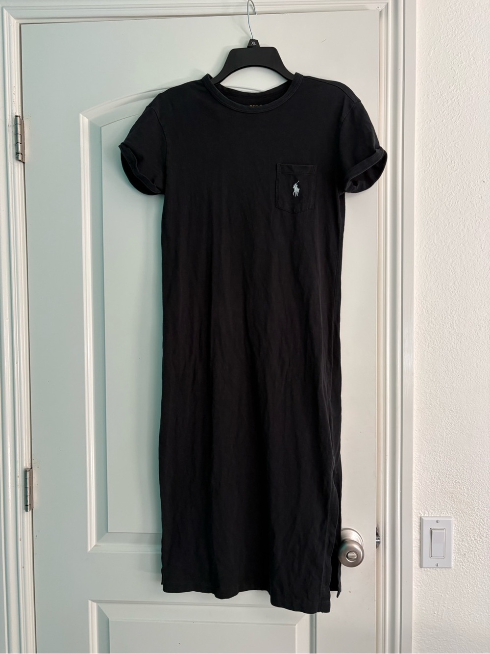 Polo by Ralph Lauren Black Midi Tee Shirt Dress
